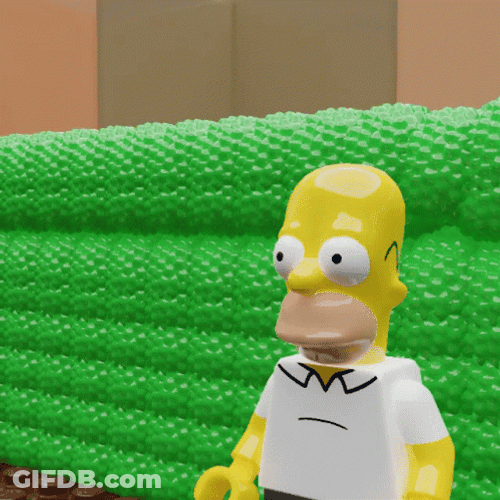Homer Bushes Lego Meme Disappear GIF