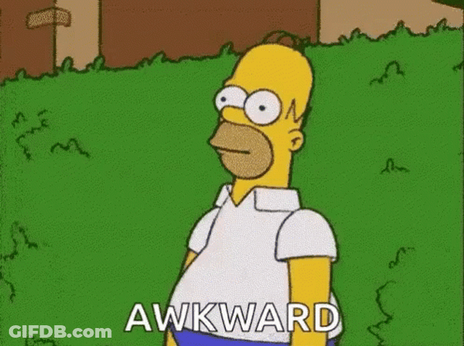 Homer Disappearing Awkward GIF