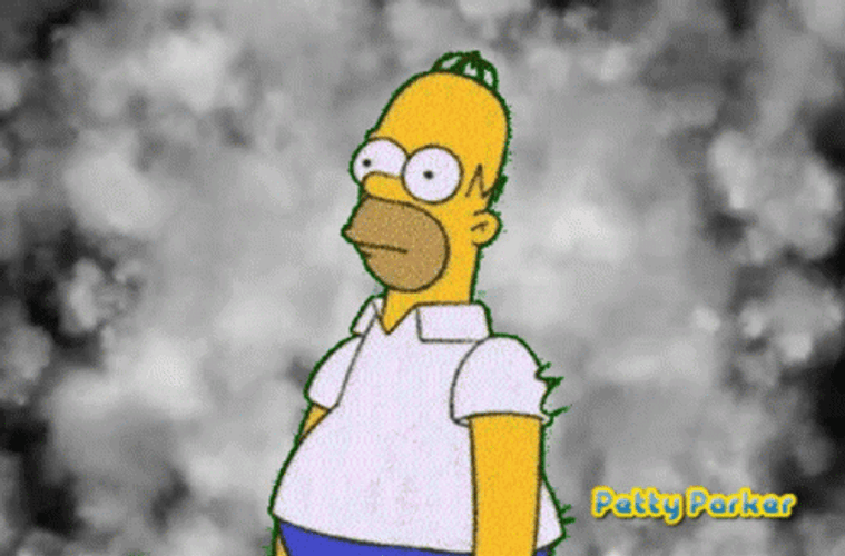 Homer Disappearing In The Smoke GIF