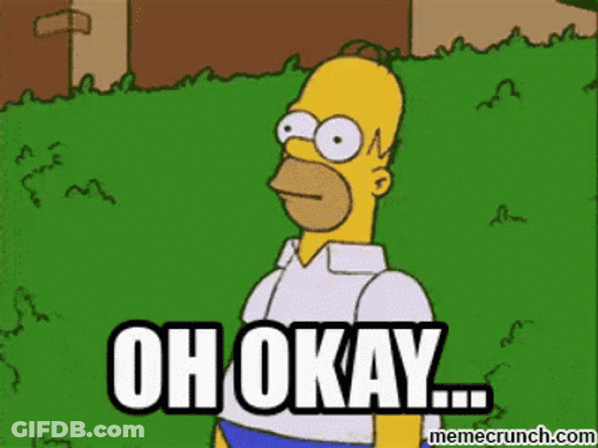 Homer Disappearing Oh Okay GIF