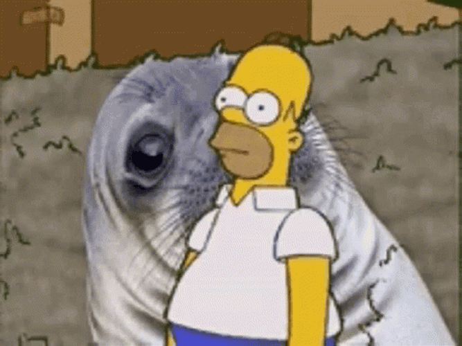 Homer Disappearing Walrus Animal GIF