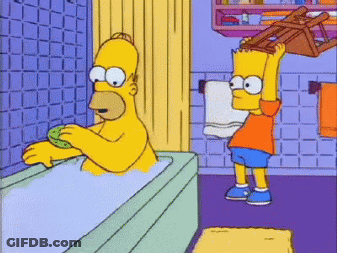 Homer Doh Taking A Bath GIF