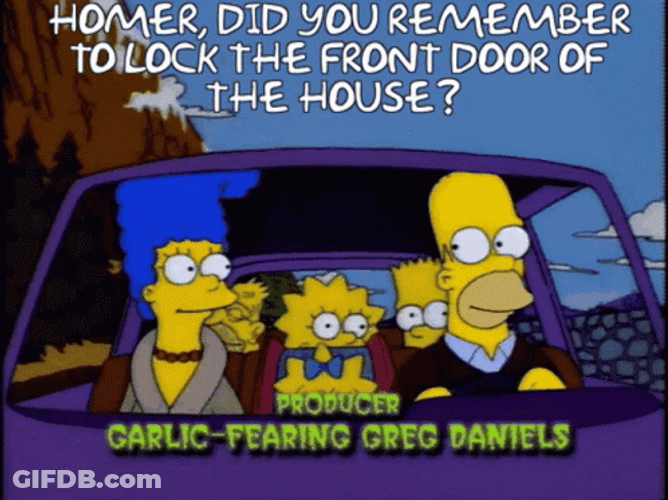 Homer Forgets To Lock The Door Doh GIF