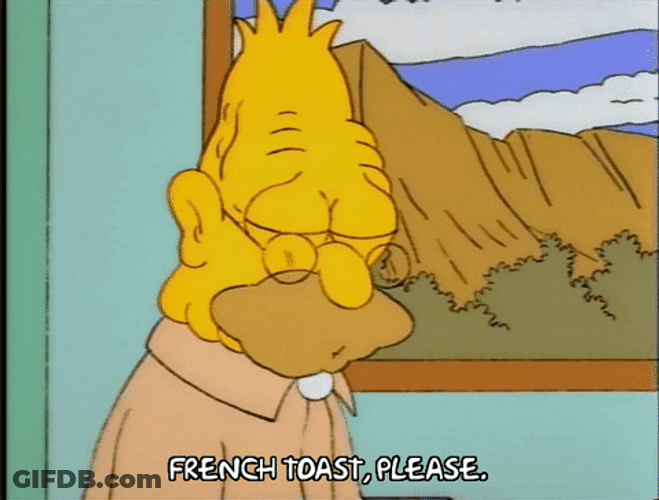 Homer French Toast Please GIF