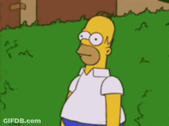 Homer Hiding And Running GIF