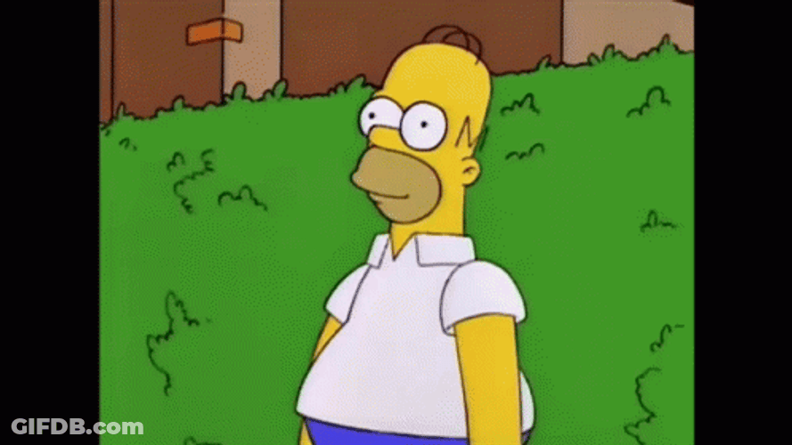 Homer Hiding Back And Forth GIF