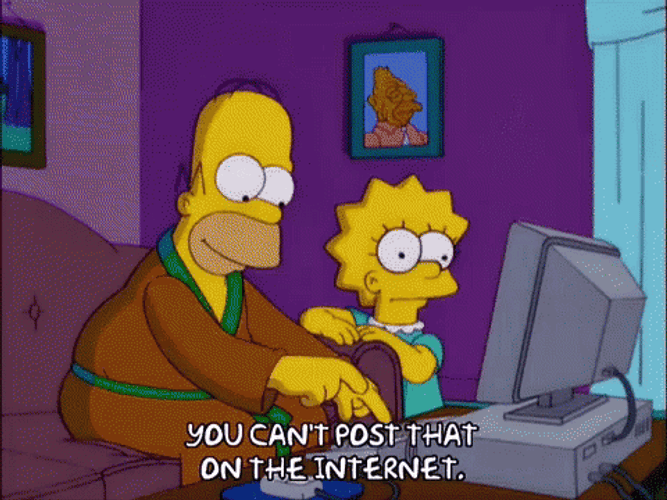 Homer Hiding In The Computer GIF