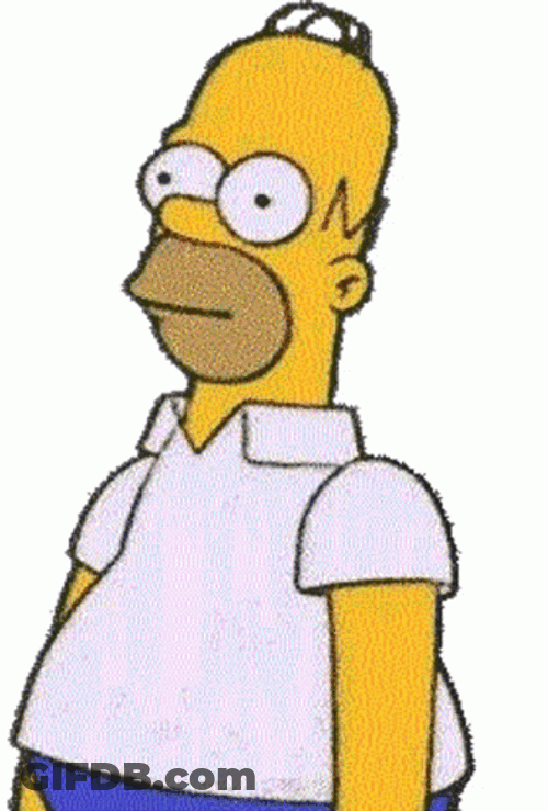 Homer Hiding In The White Color Grass GIF
