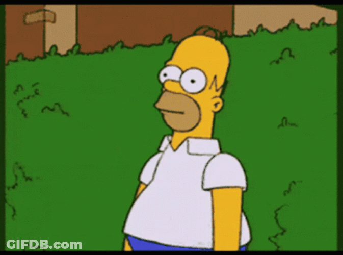 Homer Hiding Slowly GIF