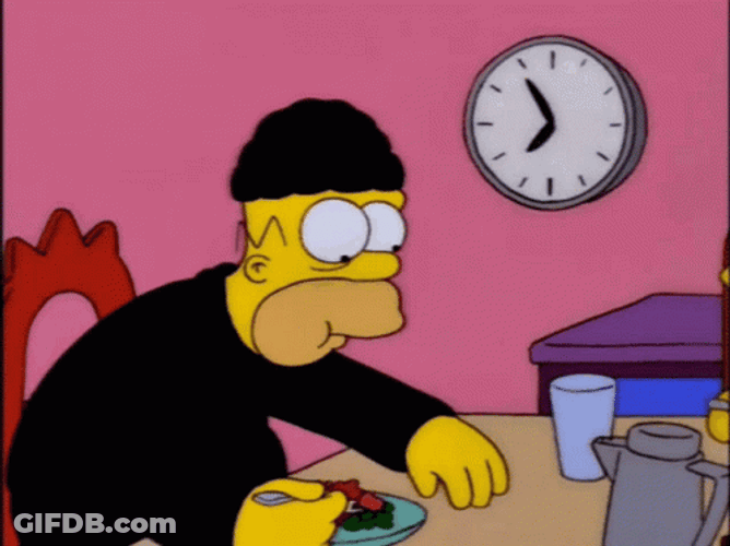 Homer Looking At The Clock GIF