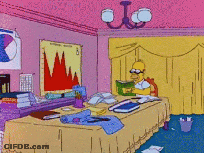 Homer Reads Advanced Marketing Book GIF