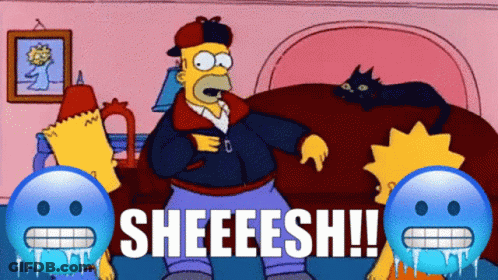 Homer Simpson And Bart Simpson Saying Sheeeesh GIF