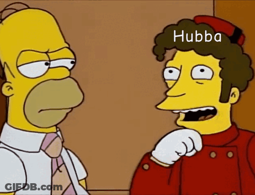 Homer Simpson And Hubba Talking GIF