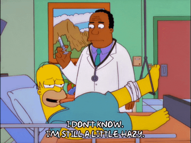 Homer Simpson And Julius Hibbert At Hospital GIF