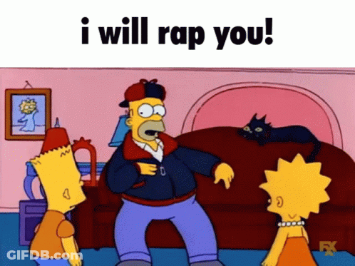 Homer Simpson And Lisa Simpson Saying I Will Rap You GIF