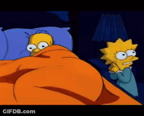 Homer Simpson And Maggie Simpson Are In Bed Together GIF