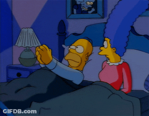 Homer Simpson And Marge Simpson In Bedroom GIF