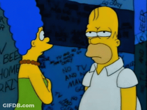 Homer Simpson And Marge Simpson Talking GIF