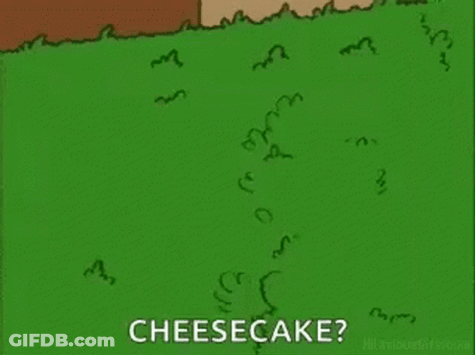 Homer Simpson Appearing In Bushes Cheesecake GIF