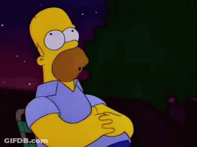 Homer Simpson Arms Crossed Eyes Closed GIF
