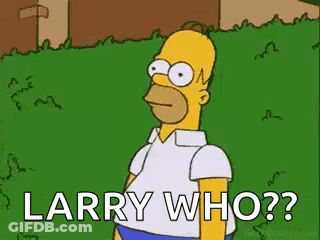 Homer Simpson Asking Larry Who GIF