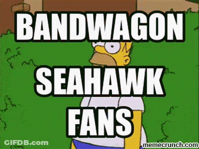 Homer Simpson Bandwagon Seahawk Fans GIF