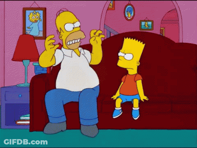 Homer Simpson Bart Simpson Entertaining Choke GIF
