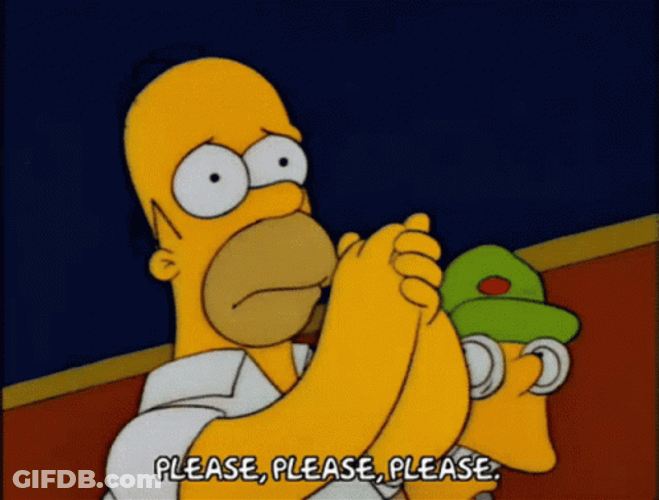 Homer Simpson Begging GIF