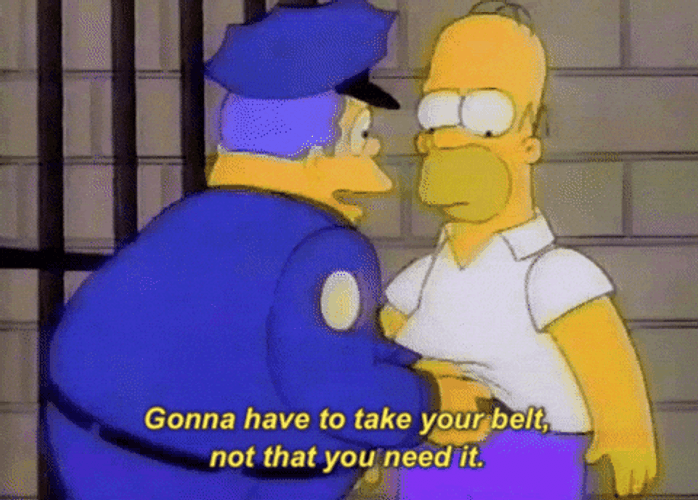 Homer Simpson Belt Removed The Simpsons GIF