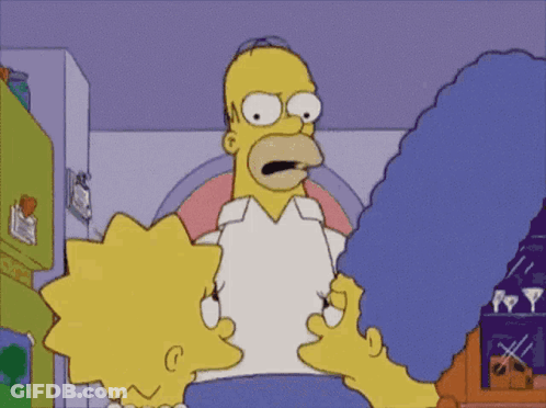 Homer Simpson Between Two Women GIF