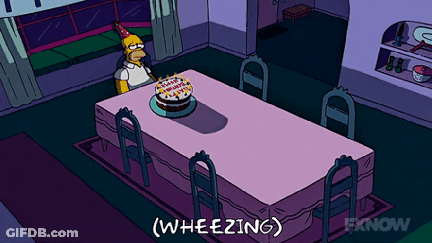 Homer Simpson Birthday Hours Later GIF