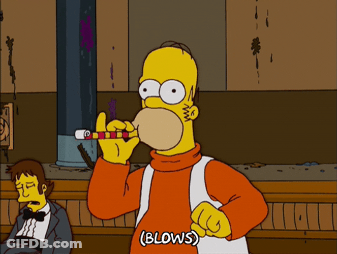 Homer Simpson Blowing GIF