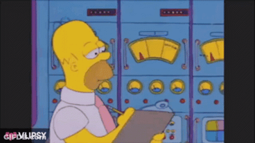 Homer Simpson Checking The Checklist GIF
