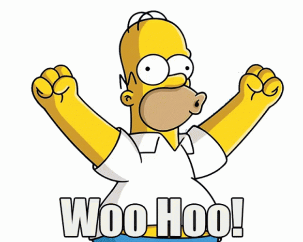 Homer Simpson Cheer Woohoo GIF