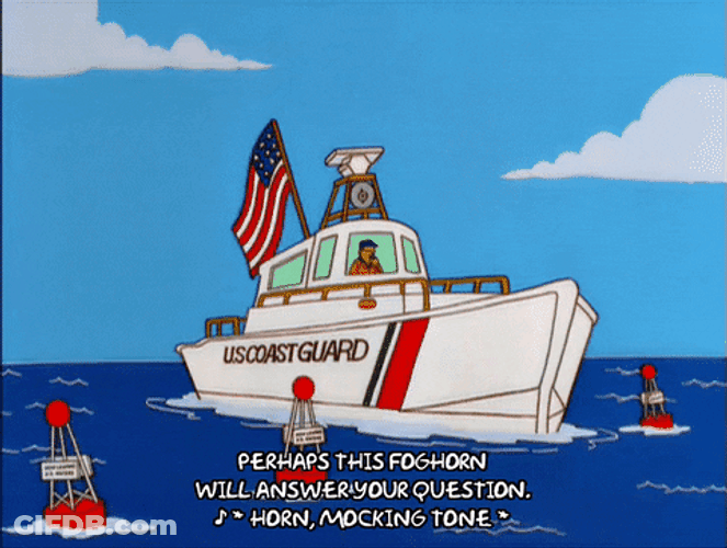 Homer Simpson Coast Guard GIF