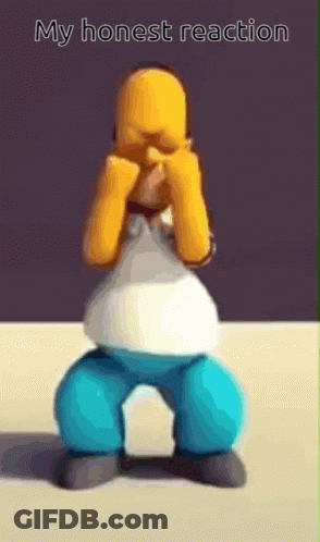 Homer Simpson Covering Eyes With Hands GIF