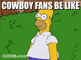 Homer Simpson Cowboy Fans Be Like GIF