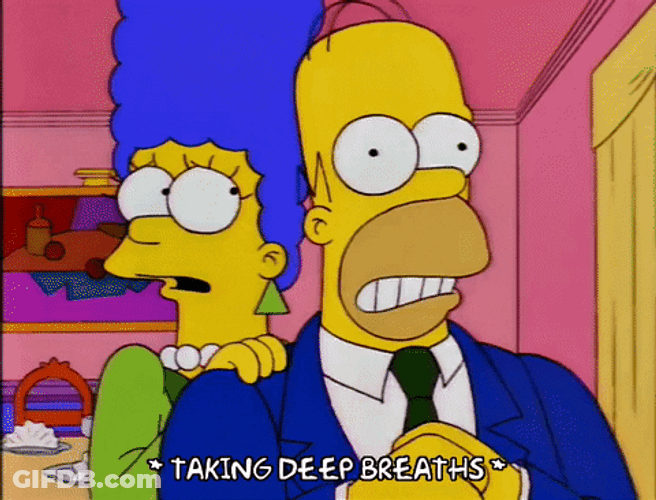 Homer Simpson Deep Breathing GIF