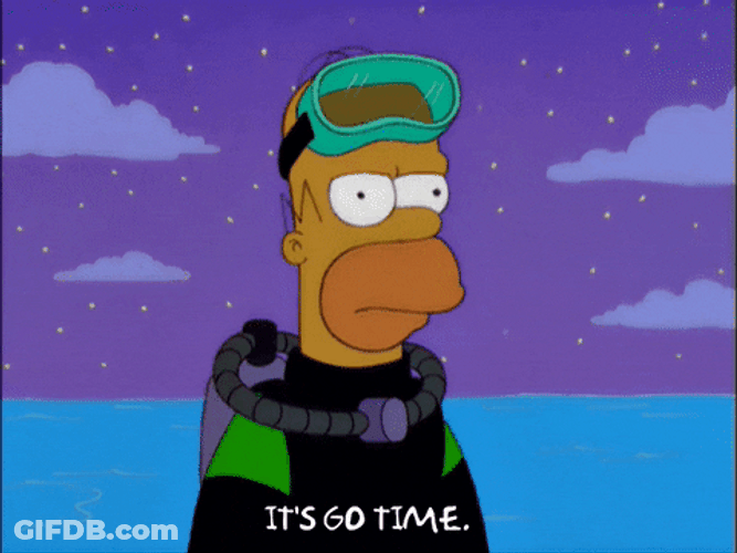Homer Simpson Diver It's Go Time GIF