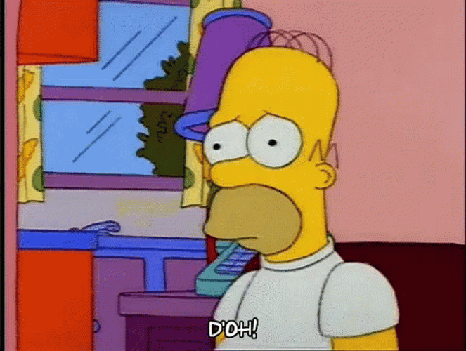 Homer Simpson Doh Big Tummy And Falling Hair GIF