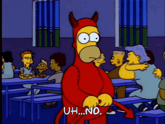 Homer Simpson Doh Dressed As Devil GIF