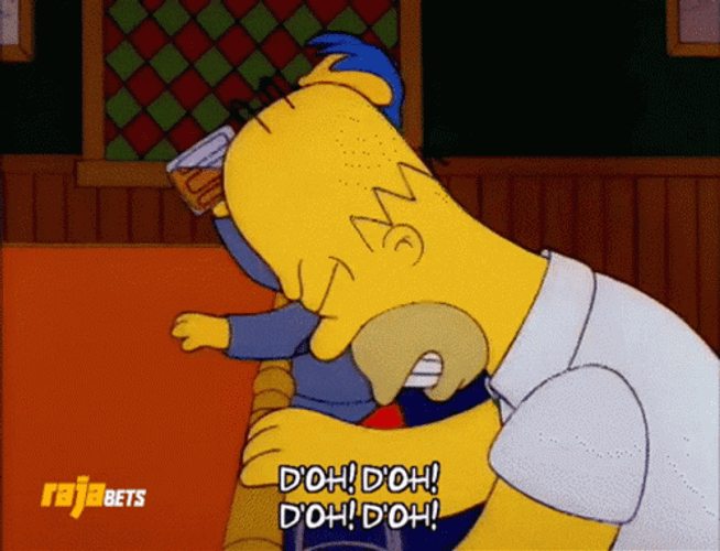 Homer Simpson Doh Slamming His Head GIF