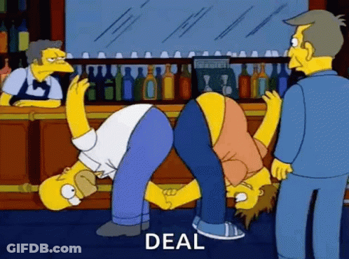 Homer Simpson Doing Handstand In Bar GIF