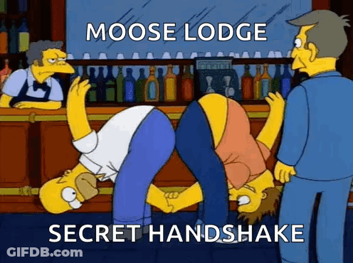 Homer Simpson Doing Secret Handshake GIF