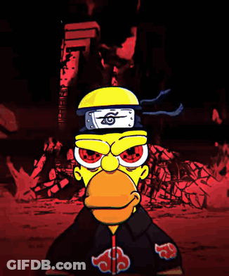 Homer Simpson Dressed As Naruto GIF