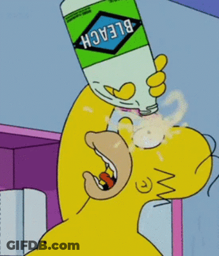 Homer Simpson Drinking Bleach GIF
