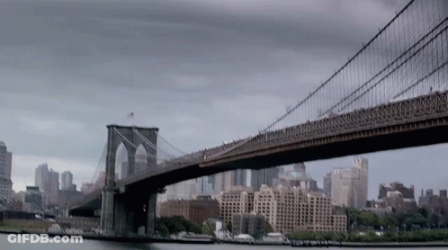 Homer Simpson Driving White Car Over Wooden Bridge GIF