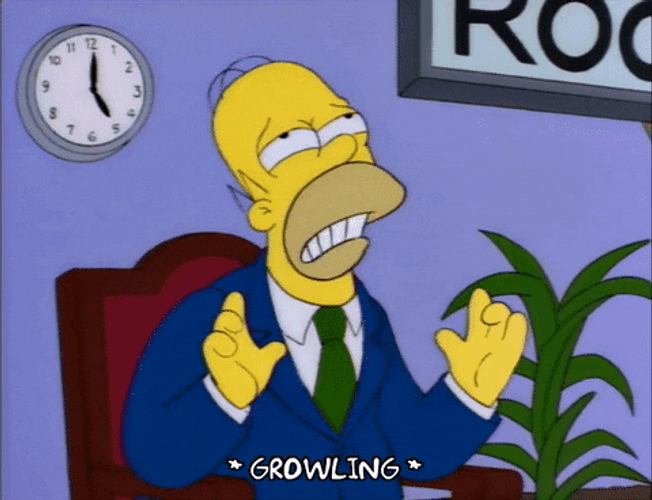 Homer Simpson Drooling Growling GIF