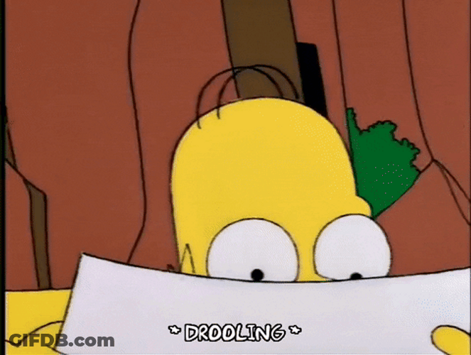 Homer Simpson Drooling Mental Note GIF