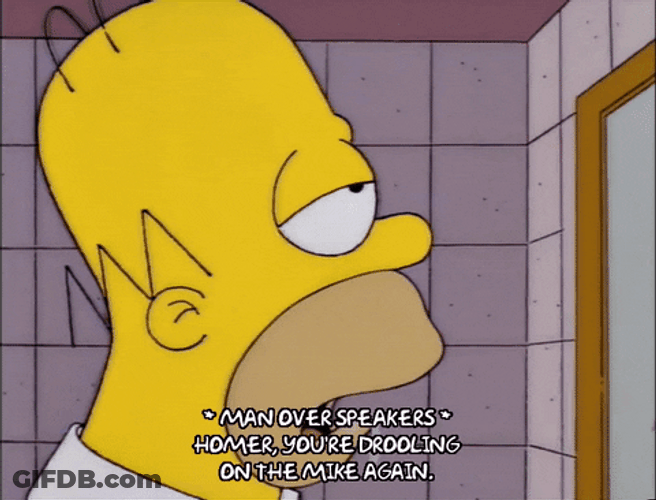 Homer Simpson Drooling Microphone GIF